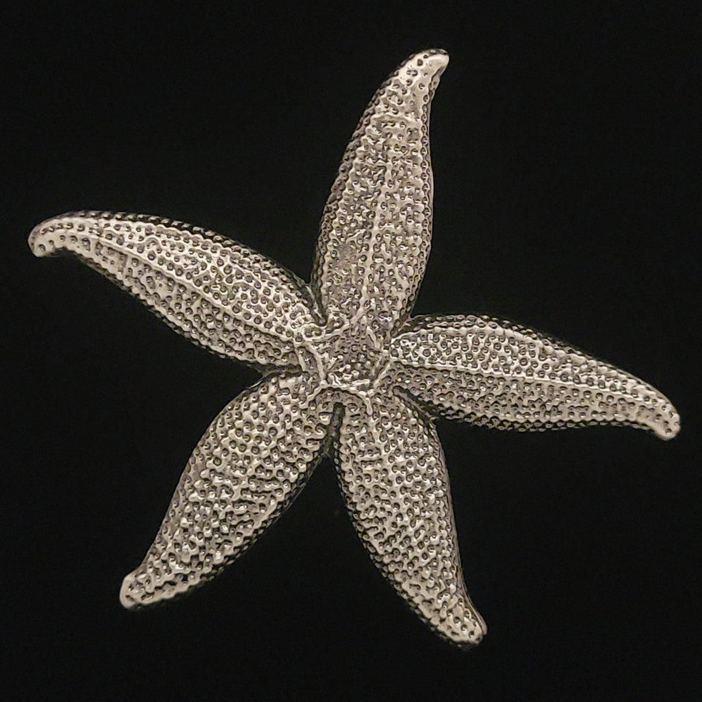 Glamorous metal starfish connecting element with small rhinestones